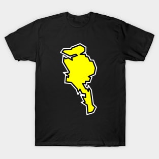 Quadra Island in a Bright Lemon Yellow Flavour - Solid Silhouette - Quadra Island T-Shirt